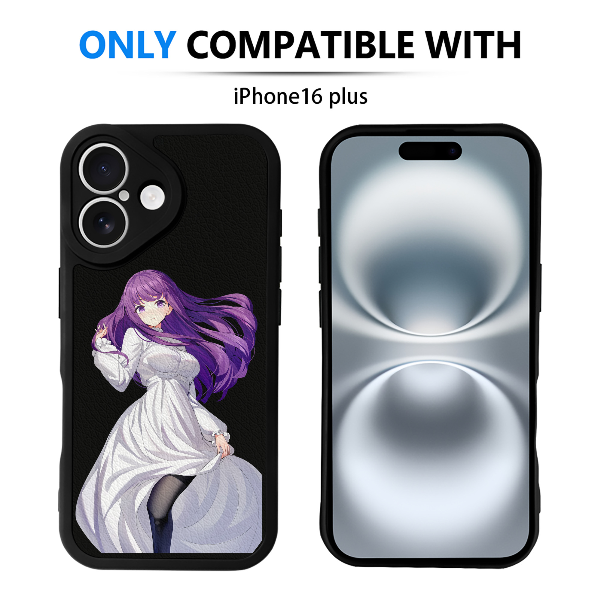 （画像用） 葬送のフリーレン Frieren 【iPhone 16シリーズ対応】シリコンスマホケース（レザー調） 材質：シリコン